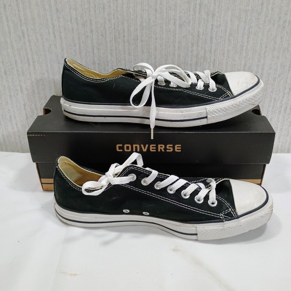 Converse Chuck Taylor All Star Ox Low Black Men 10 Women 12 Sneakers M9166 Box - Picture 2 of 9